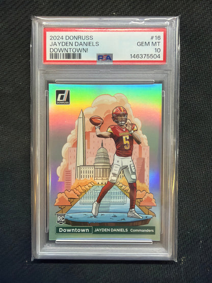 2024 Donruss Jayden Daniels #16 Rookie Downtown! PSA 10 504