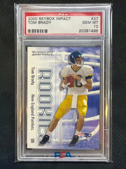 2000 Skybox Impact Tom Brady #27 Rookie PSA 10 Patriots