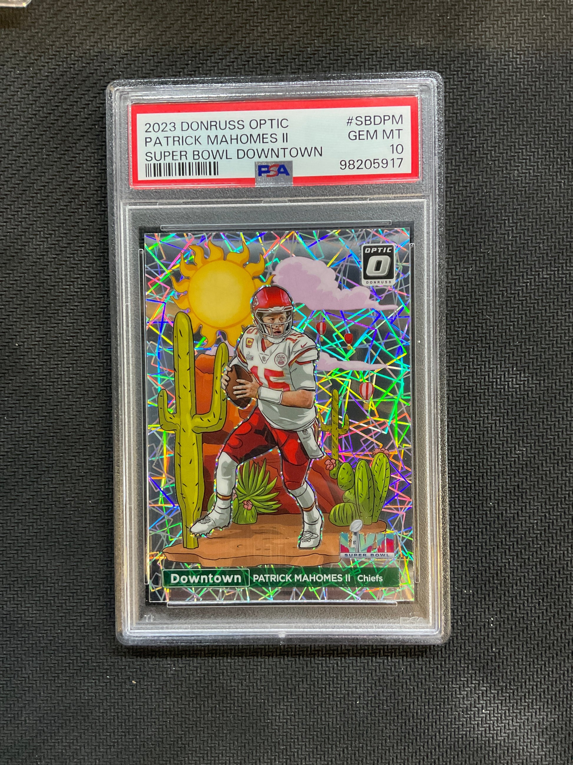 2023 Donruss Optic Patrick Mahomes Super Bowl Downtown PSA 10 Chiefs