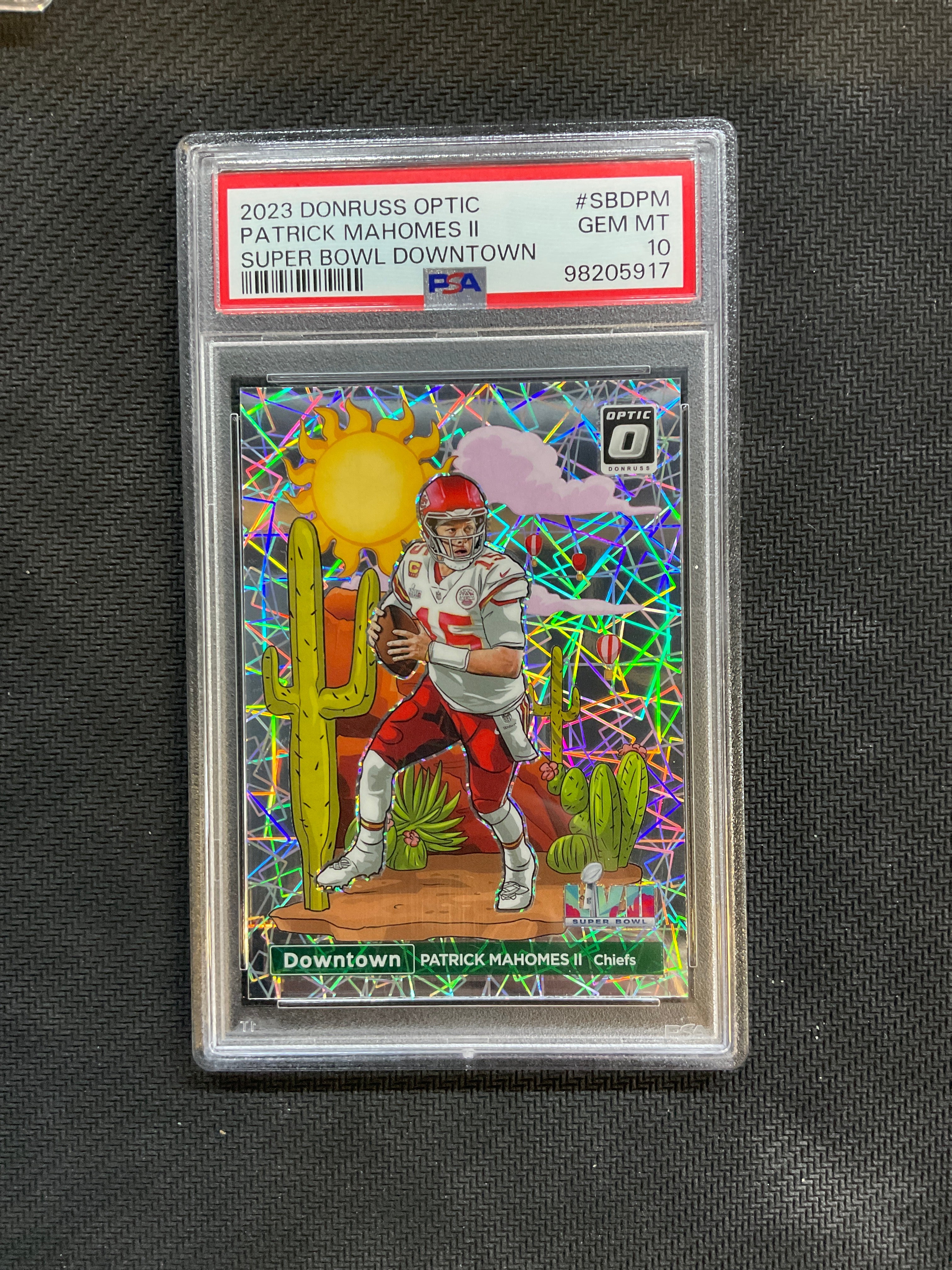 2023 Donruss Optic Patrick Mahomes Super Bowl Downtown PSA 10 Chiefs