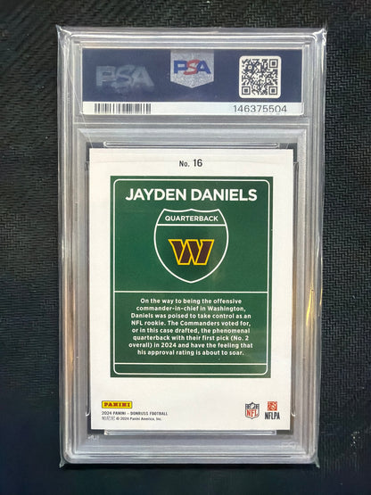 2024 Donruss Jayden Daniels #16 Rookie Downtown! PSA 10 504