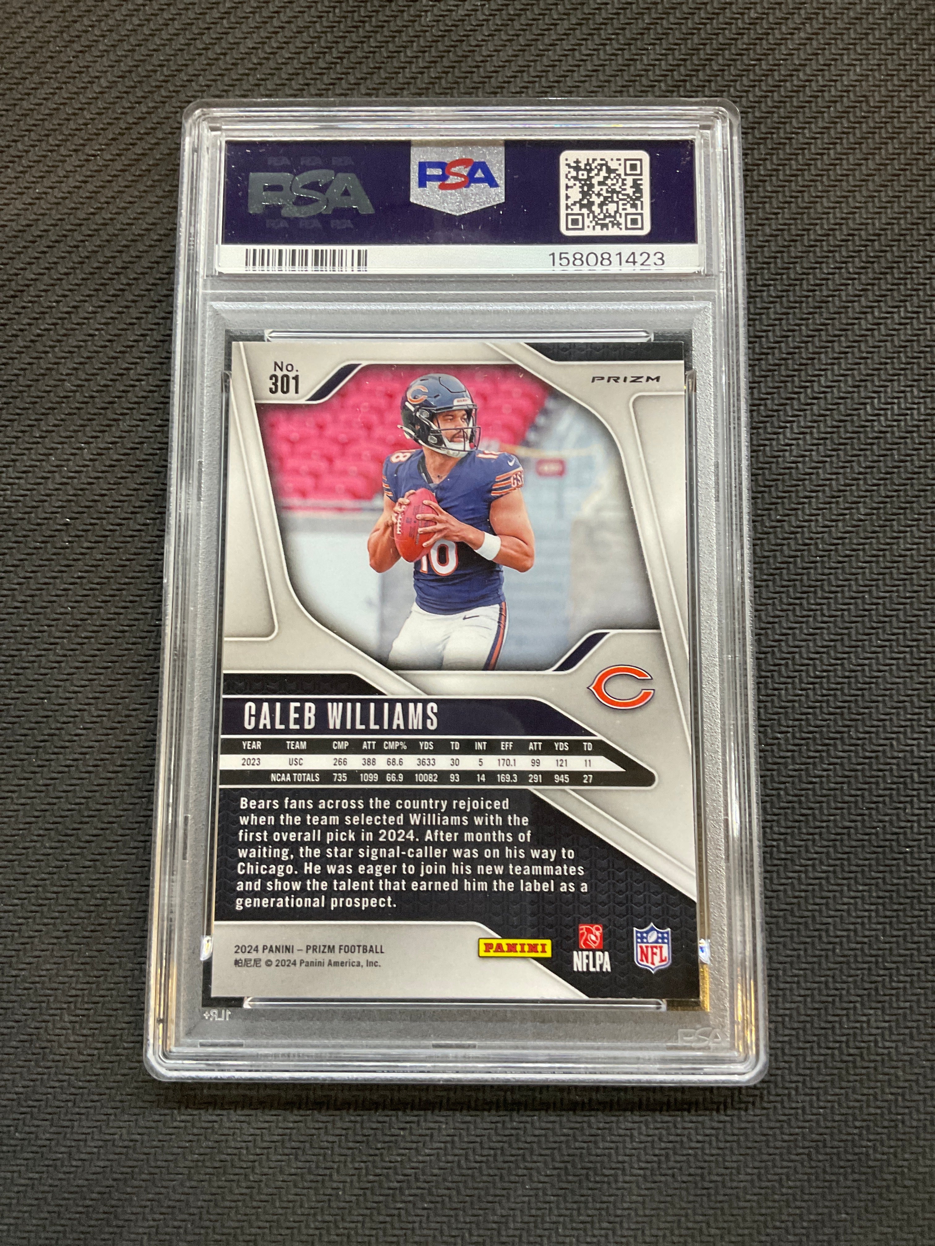2024 Prizm Caleb Williams Red White Blue PSA 10 Rookie #301 423