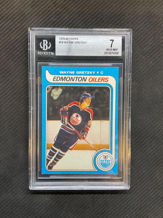 1979-80 Topps #18 Wayne Gretzky Rookie BGS 7
