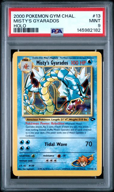 Misty's Gyarados Pokémon Gym Challenge Holo #13/132 PSA 9