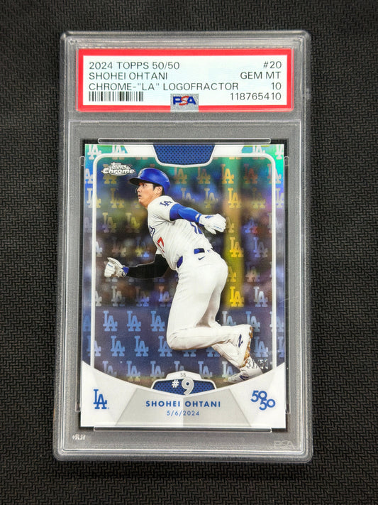 2024 Topps 50/50 Shohei Ohtani LA Logofractor /50 PSA 10 Dodgers #20