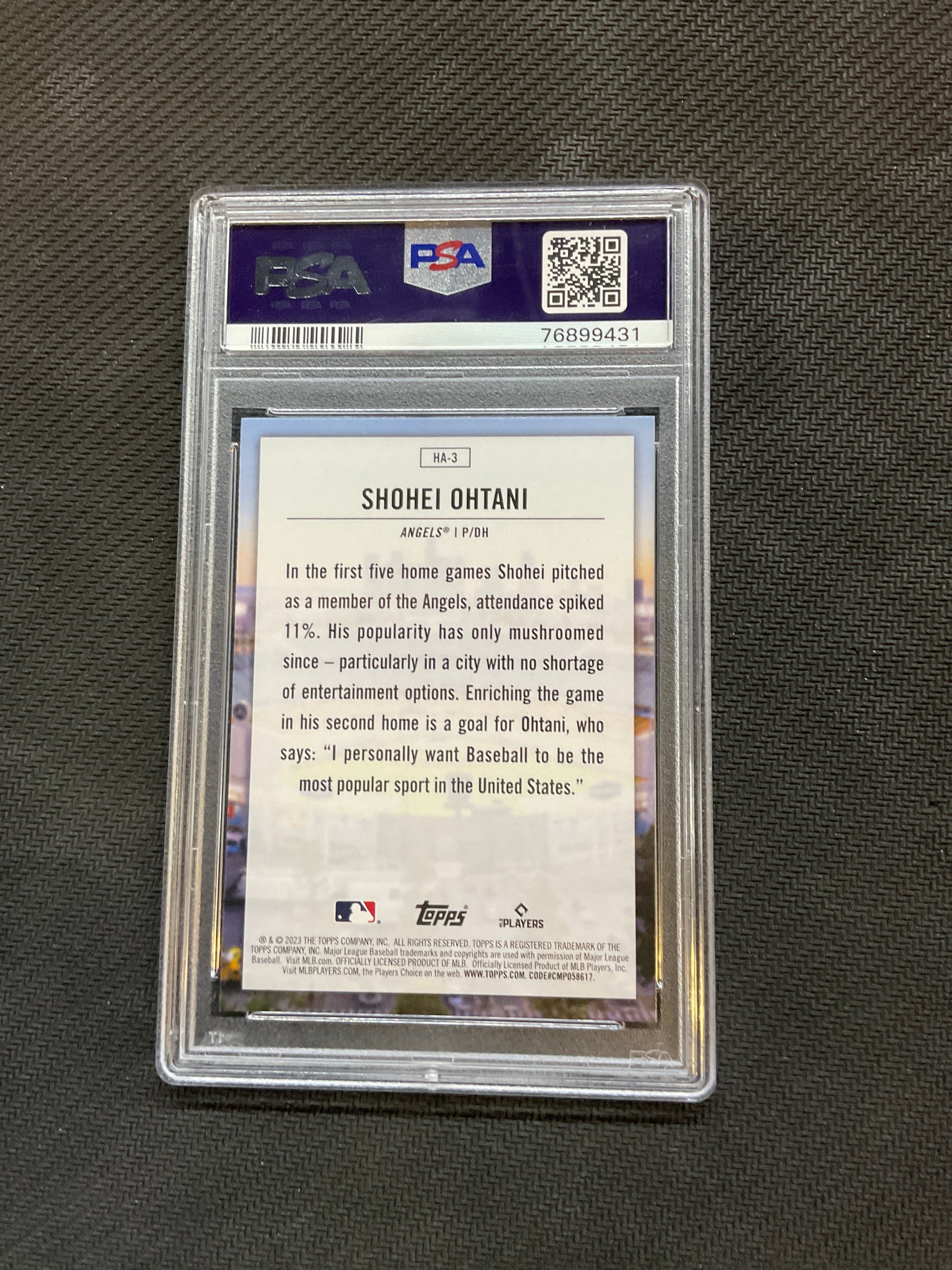 2023 Topps Shohei Ohtani Home Field Advantage PSA 10 Angels 431