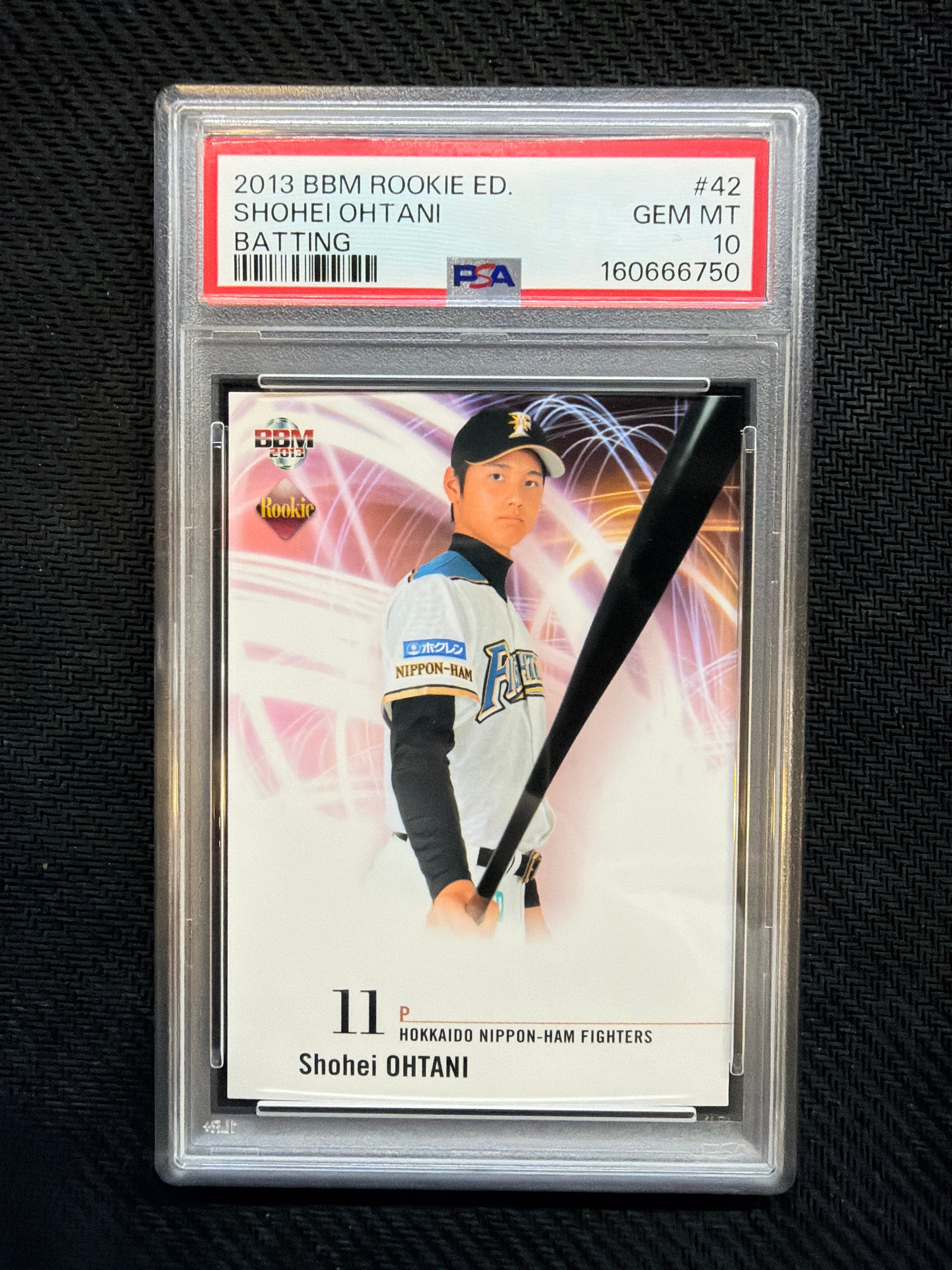 2013 BBM Rookie Edition Shohei Ohtani Batting PSA 10