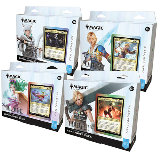 Magic The Gathering Universes Beyond Final Fantasy Commander Deck Collector Edition Display (4 Decks)