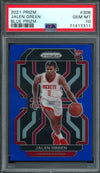 2021/22 Panini Prizm Jalen Green Rookie Blue Prizm /199 PSA 10 Rockets