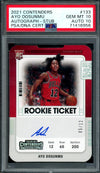 2021/22 Panini Contenders Ayo Dosunmu RC Ticket Stub Auto /12 PSA 10/10 Bulls
