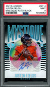 2021 Panini Illusions Justin Fields Rookie Auto /15 Mystique PSA 9 Bears
