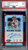 2021 Panini Contenders Mac Jones Rookie Ticket Variation Auto /49 PSA 9 Patriots