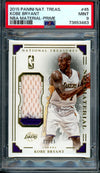 2015/16 National Treasures Kobe Bryant NBA Materials Game Used Patch /25 PSA 9 Lakers