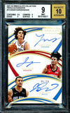 2021/22 Panini Immaculate Josh Giddey/Jalen Green/Jalen Suggs Triple Auto /10 BGS 9