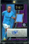 2022/23 Panini Select Erling Haaland Patch Auto Purple /20 Manchester City