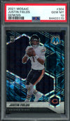 2021 Panini Mosaic Justin Fields Rookie Genesis PSA 10 Bears