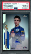 2020 Topps Chrome Lando Norris Rookie Auto /74 PSA 8-10 Auto McLaren