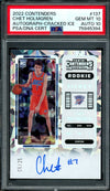 2022/23 Panini Contenders Chet Holmgren Rookie Ticket Auto Cracked Ice /25 PSA 10/10 Thunder