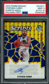 2019/20 Panini Mosaic Stephen Curry Scripts Auto Gold /25 PSA 9/10 Warriors