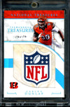 2016 Panini National Treasures Carlos Dunlap Tremendous Treasures NFL Shield Patch 1/1 Bengals