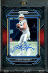 2022 Panini Chronicles Prizm Black Justin Herbert Auto Red /99 Chargers