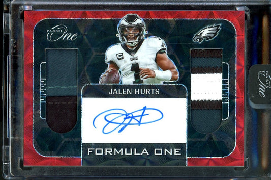 2022 Panini Panini One Jalen Hurts Formula One Patch Auto /7 Eagles