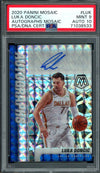 2020/21 Panini Mosaic Luka Doncic Auto PSA 9 Mavericks