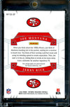 2022 Panini National Treasures Joe Montana/Jerry Rice Synced Signatures Auto /25 49ers