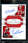 2022 Panini National Treasures Joe Montana/Jerry Rice Synced Signatures Auto /25 49ers