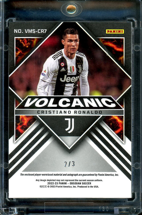 2022-23 Panini Obsidian Christiano Ronaldo Volcanic Patch Auto /3 Juventus