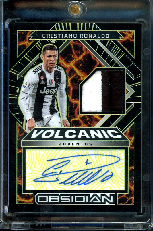 2022-23 Panini Obsidian Christiano Ronaldo Volcanic Patch Auto /3 Juventus