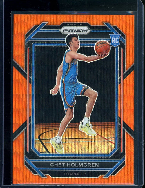 2022-23 Panini Prizm Chet Holmgren Rookie Orange Wave /60 Thunder