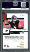 2022 Panini Optic Drake London Rookie The Rookies Auto Purple Stars /25 PSA 10 Falcons