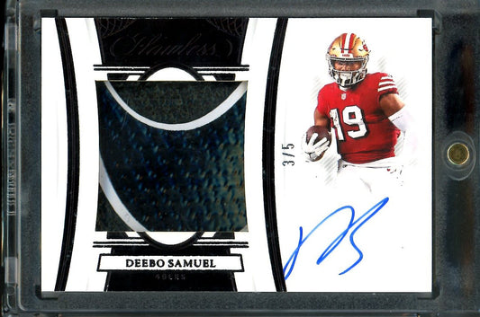 2022 Panini Flawless Deebo Samuel Cleat Patch Auto /5 49ers