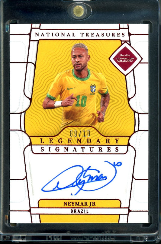 2022 Panini National Treasures Neymar Jr. Legendary Signatures Auto Red /10 Brazil