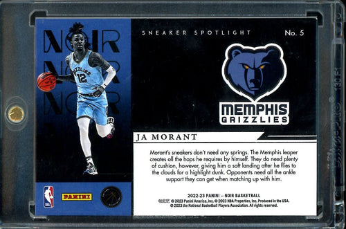 2022-23 Panini Noir Ja Morant Sneaker Spotlight /99 Grizzlies
