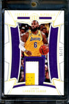 2022/23 Panini National Treasures LeBron James Century Materials Patch /25 Lakers
