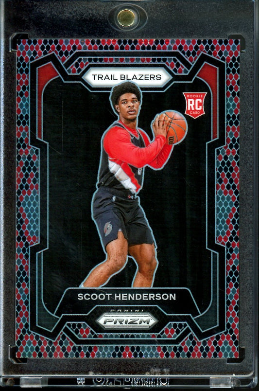 2023/24 Panini Prizm Scoot Henderson Rookie Snakeskin SSP Trail Blazers