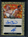 2024 Leaf Metal Halloween Larry Bird/Stephen Curry Dual Auto Candy Corn Gold Vinyl 1/1