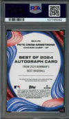 2024 Bowman Best Pete Crow-Armstrong Best Of 2024 Rookie Auto Gold Mini Diamond /50 PSA 10 Cubs