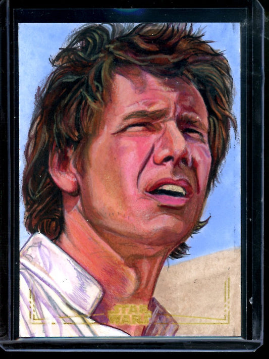 2026 Topps Smugglers Outpost Han Solo Gold Foil Sketch Card Sammy Gomez