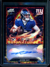 2025 Topps Cosmic Jaxson Dart Rookie Solar Flare Signatures Black /10 Giants