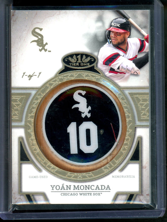 2024 Topps Tier One Yoan Moncada 1/1 Bat Knob Relic White Sox
