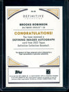 2022 Topps Definitive Brooks Robinson Defining Images Autograph 1/1 Orioles