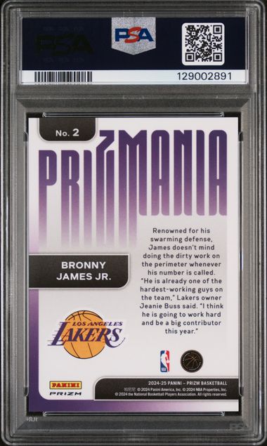Bronny James Jr. 2024 Prizm Prizmania SSP RC PSA 10