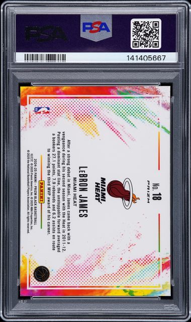 LeBron James 2024 Panini Prizm Black Color Blast PSA 10