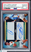 2024 Topps Chrome Tennis Dual Auto Alcaraz Djokovic #CDAAD Refractor 8/10 PSA 10