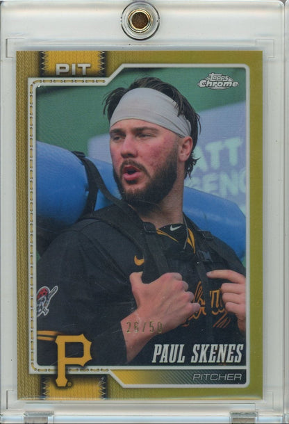 Paul Skenes 2026 Topps Chrome SP Image Variation gold ref. #'d 26/50