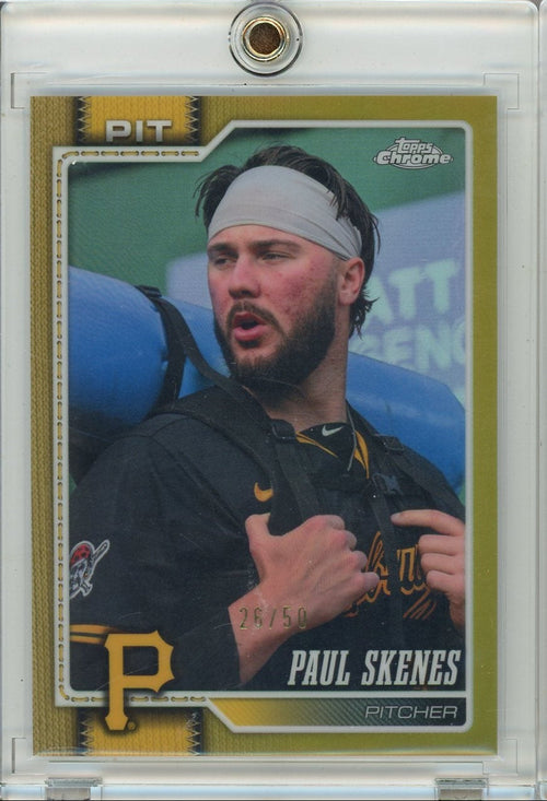 Paul Skenes 2026 Topps Chrome SP Image Variation gold ref. #'d 26/50