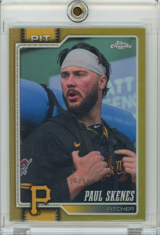 Paul Skenes 2026 Topps Chrome SP Image Variation gold ref. #'d 26/50